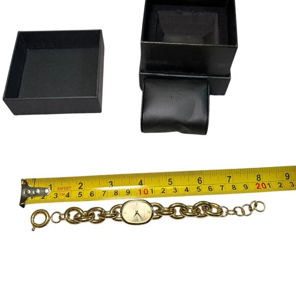 Larsson & Jennings Gold Tone Chain Bracelet Watch NIB 8\